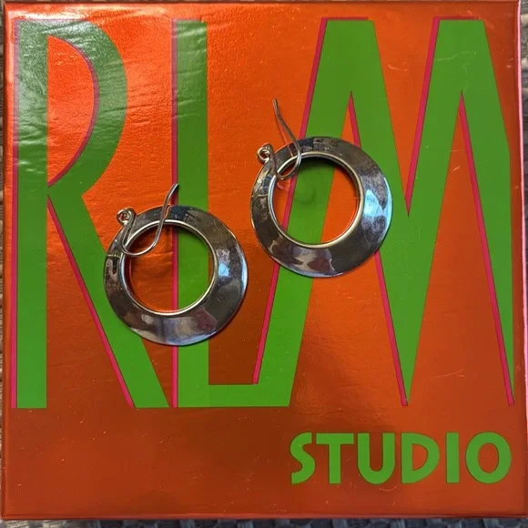 RLM Studio Sterling Silver Hoop Earrings - Picture 2 of 5